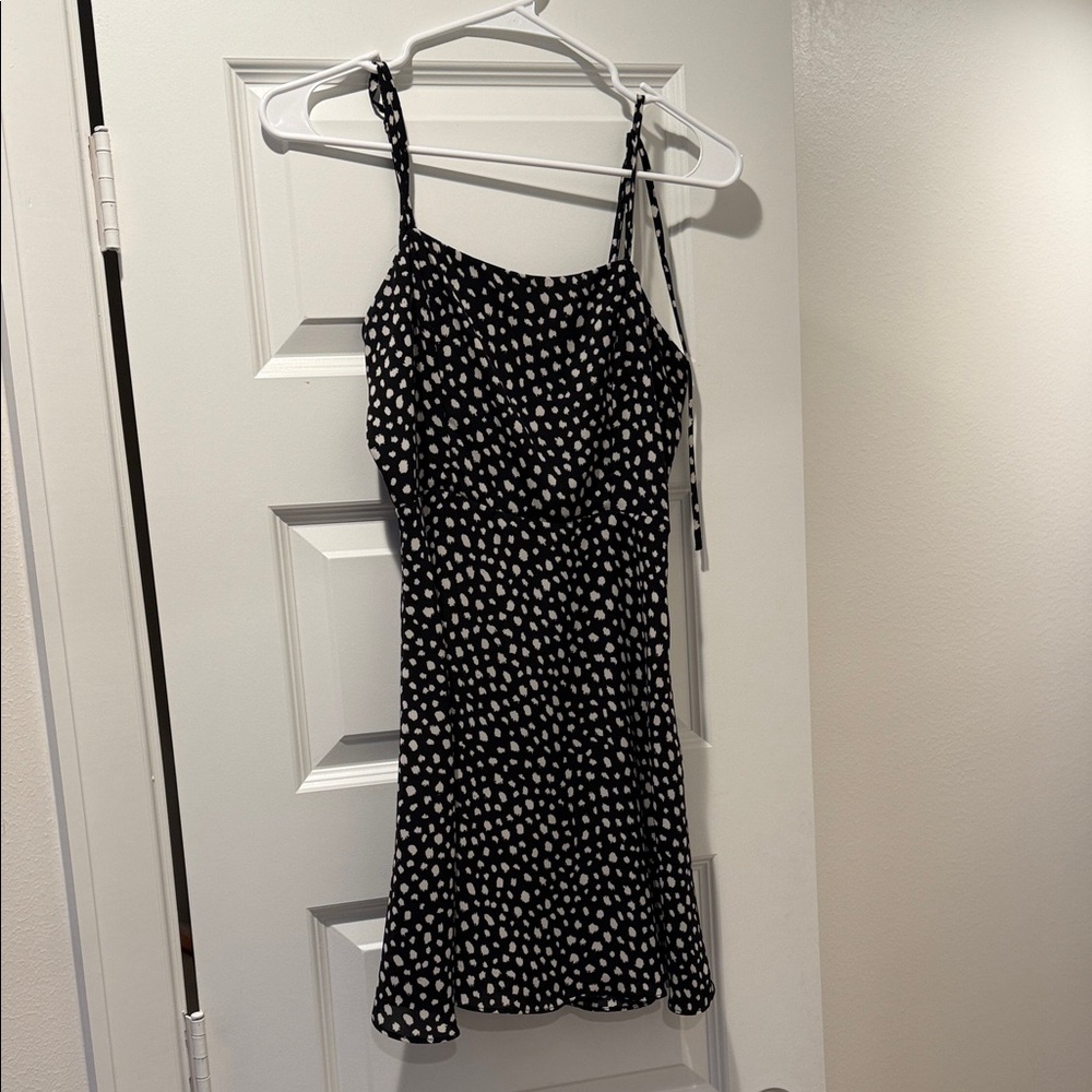 GB Girls Black and White Polka Dot Mini Dress